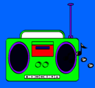 Dibujo Radio cassette 2 pintado por ederr