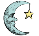 Dibujo Luna y estrella pintado por sonia