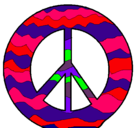 Dibujo Símbolo de la paz pintado por keyla