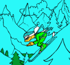 Dibujo Esquiador pintado por chenil