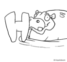 Dibujo Hipopótamo pintado por lucas