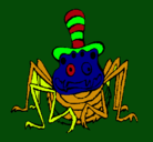 Dibujo Araña con sombrero pintado por mariamontoya