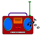 Dibujo Radio cassette 2 pintado por -------