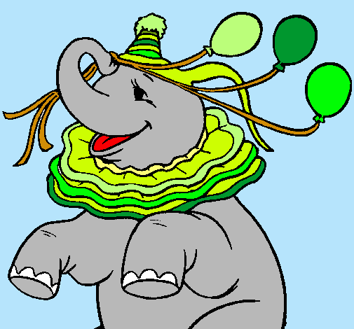 Elefante con 3 globos