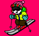 Dibujo Niño esquiando pintado por lali