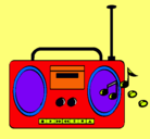 Dibujo Radio cassette 2 pintado por axy