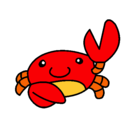 Dibujo Acuarel el cangrejo pintado por mary