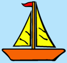 Dibujo Barco velero pintado por fabiana