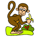 Dibujo Mono pintado por ale
