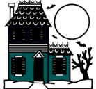 Dibujo Casa del terror pintado por ana