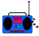 Dibujo Radio cassette 2 pintado por itzae