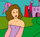 Dibujo Princesa y castillo pintado por sofiaa