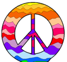 Dibujo Símbolo de la paz pintado por reyna