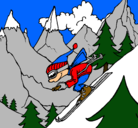 Dibujo Esquiador pintado por shilso