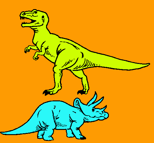 Triceratops y tiranosaurios rex