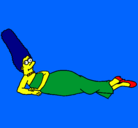 Dibujo Marge pintado por yuli