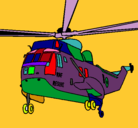 Dibujo Helicóptero al rescate pintado por DAVID