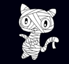 Dibujo Gato garabato momia pintado por diego