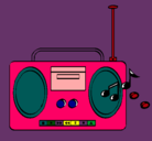 Dibujo Radio cassette 2 pintado por DFGV