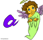 Dibujo Ángel pintado por angela