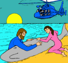 Dibujo Rescate ballena pintado por leidy