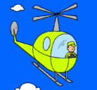 Dibujo Helicóptero pintado por yari