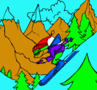 Dibujo Esquiador pintado por nicolas