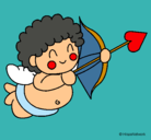 Dibujo Cupido pintado por caterine