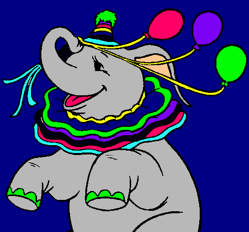 Elefante con 3 globos