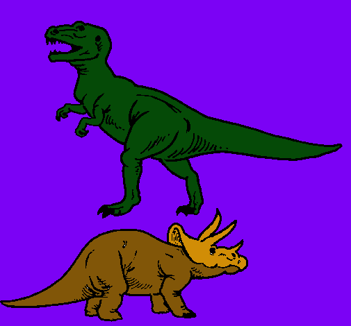 Triceratops y tiranosaurios rex