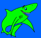 Dibujo Tiburón alegre pintado por miguel