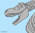 Dibujo Esqueleto tiranosaurio rex pintado por athony