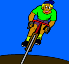 Dibujo Ciclista con gorra pintado por joseluis