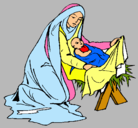 Dibujo Nacimiento del niño Jesús pintado por rubendariogonzalez