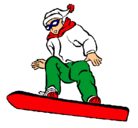 Dibujo Snowboard pintado por ale