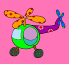 Dibujo Helicóptero adornado pintado por alejandra