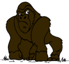 Dibujo Gorila pintado por poesiacartagena