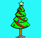Dibujo Árbol de navidad II pintado por lolo