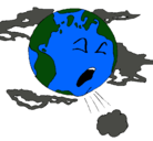 Dibujo Tierra enferma pintado por pau