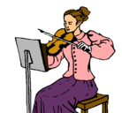 Dibujo Dama violinista pintado por jhglhyf