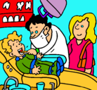 Dibujo Niño en el dentista pintado por Marian