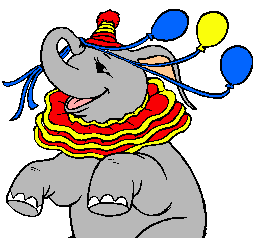 Elefante con 3 globos