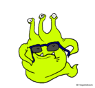 Dibujo Extraterrestre con gafas pintado por nuris