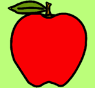 Dibujo manzana pintado por aida