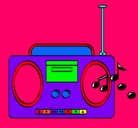 Dibujo Radio cassette 2 pintado por karina