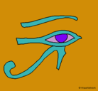 Dibujo Ojo Horus pintado por apualm.6