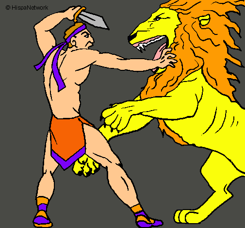 Gladiador contra león