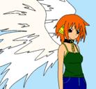 Dibujo Ángel con grandes alas pintado por Elisa-Anime