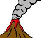 Dibujo Volcán pintado por facundo