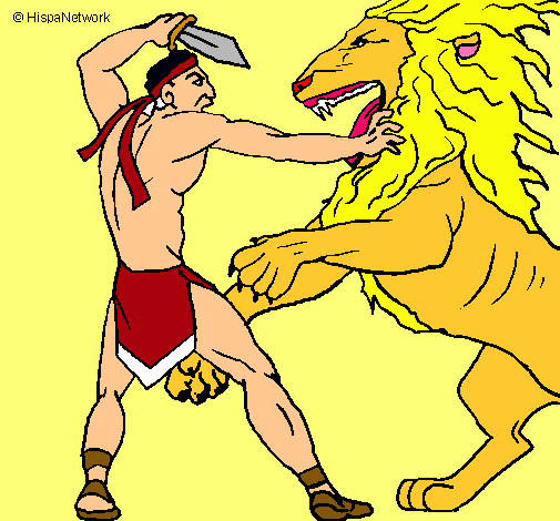 Gladiador contra león